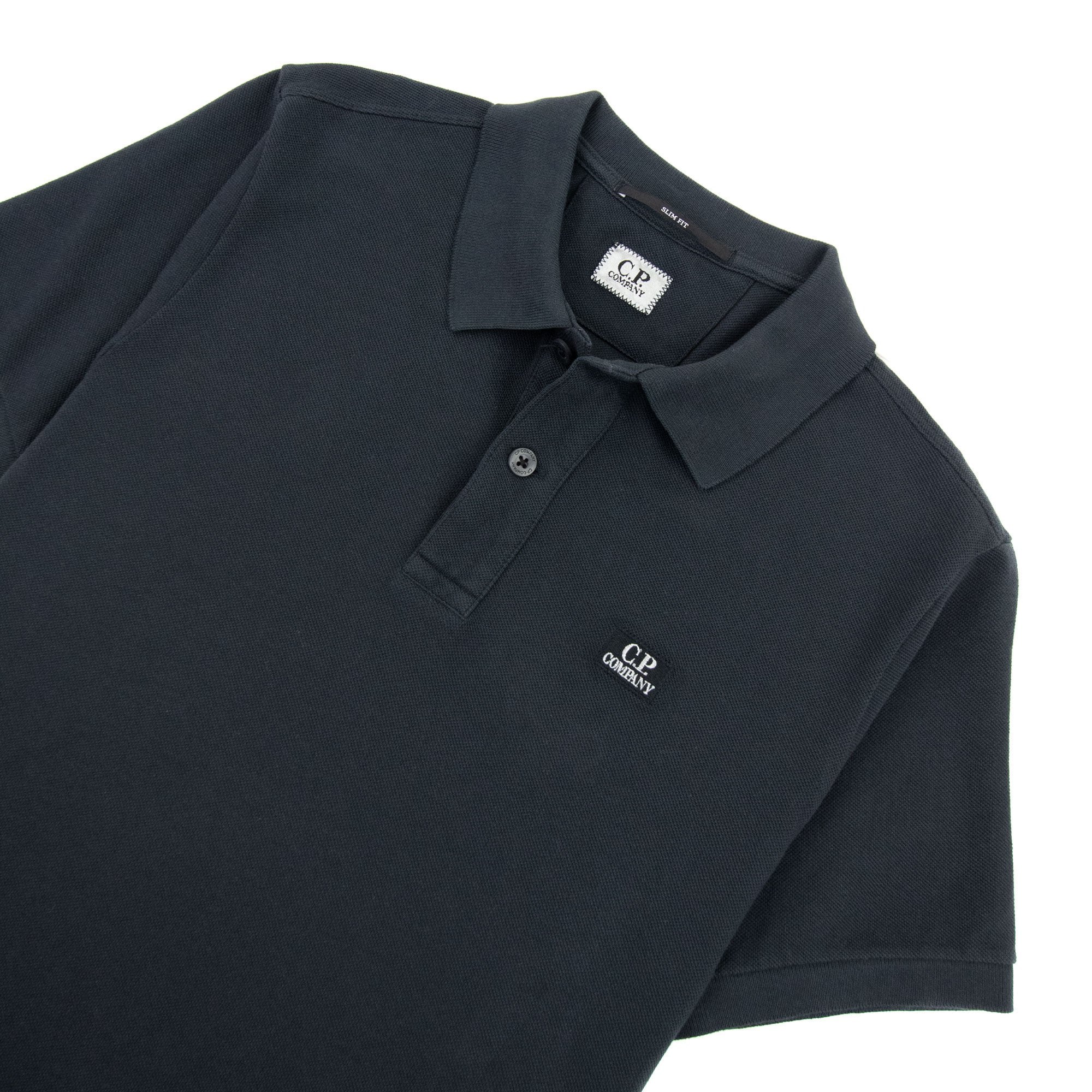 Cp Company Cotton Piquet Slim Fit Polo Black 392