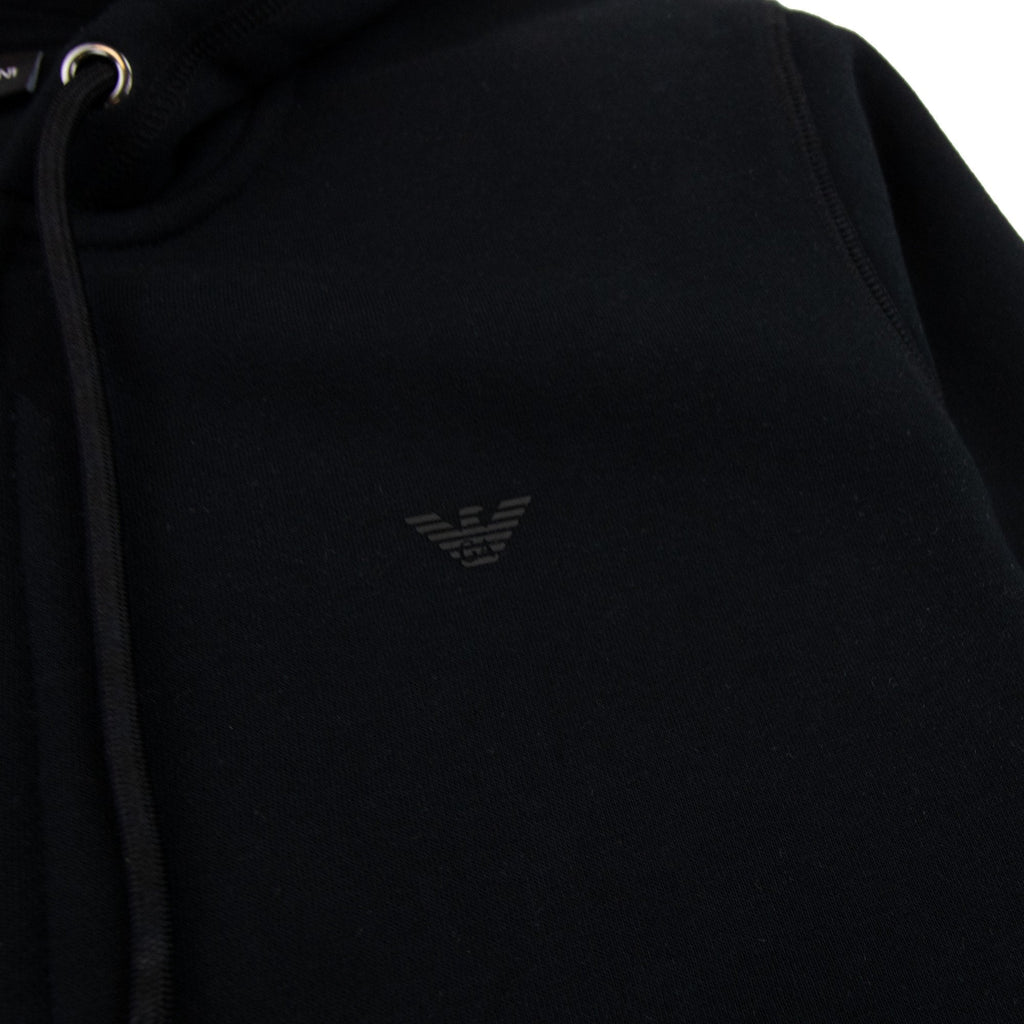 Emporio Armani Small Logo Zip Up Hoodie Nero 0999