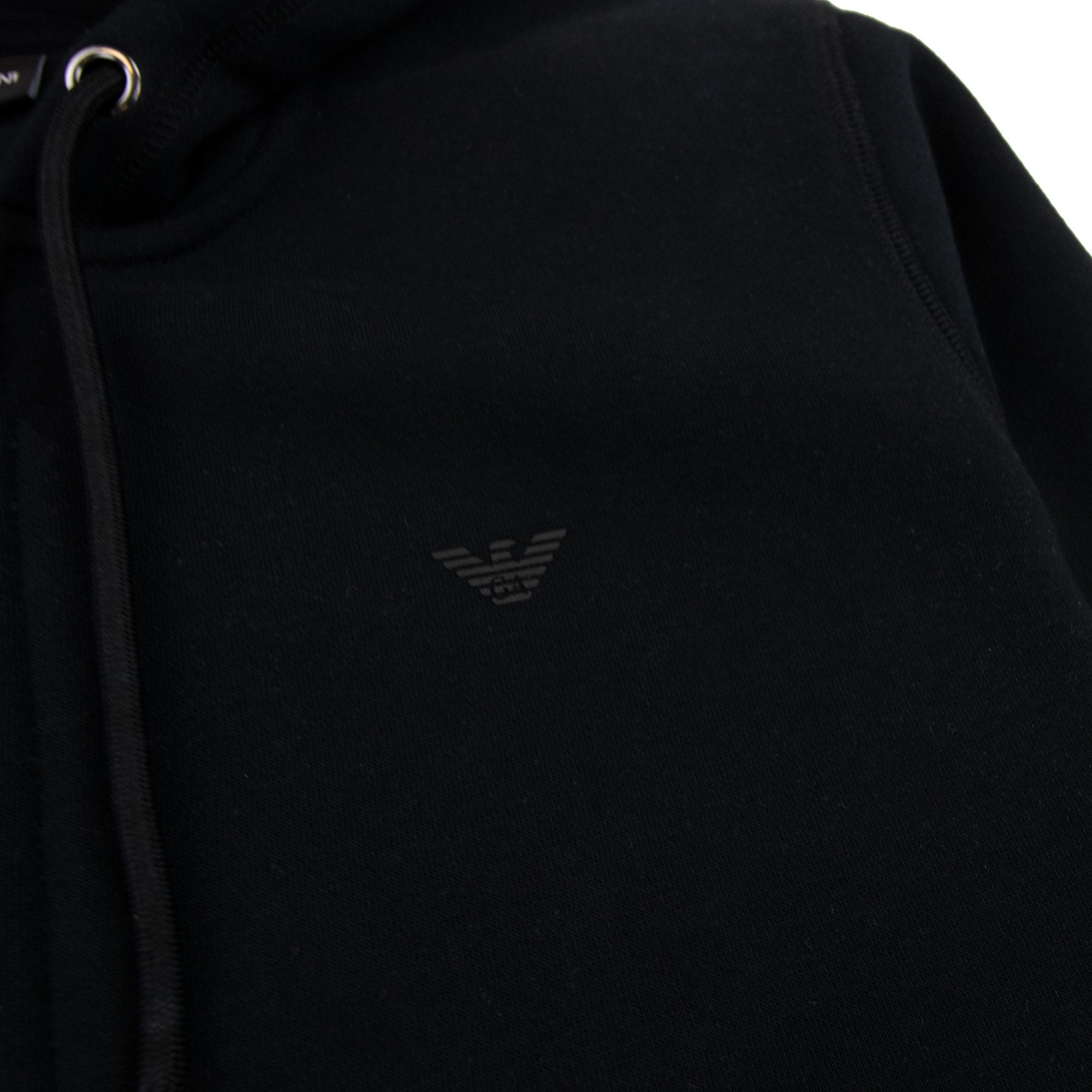 Emporio Armani Small Logo Zip Up Hoodie Nero 0999