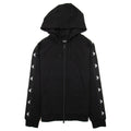 Emporio Armani Eagle Stripe Logo Zip Hoody Black