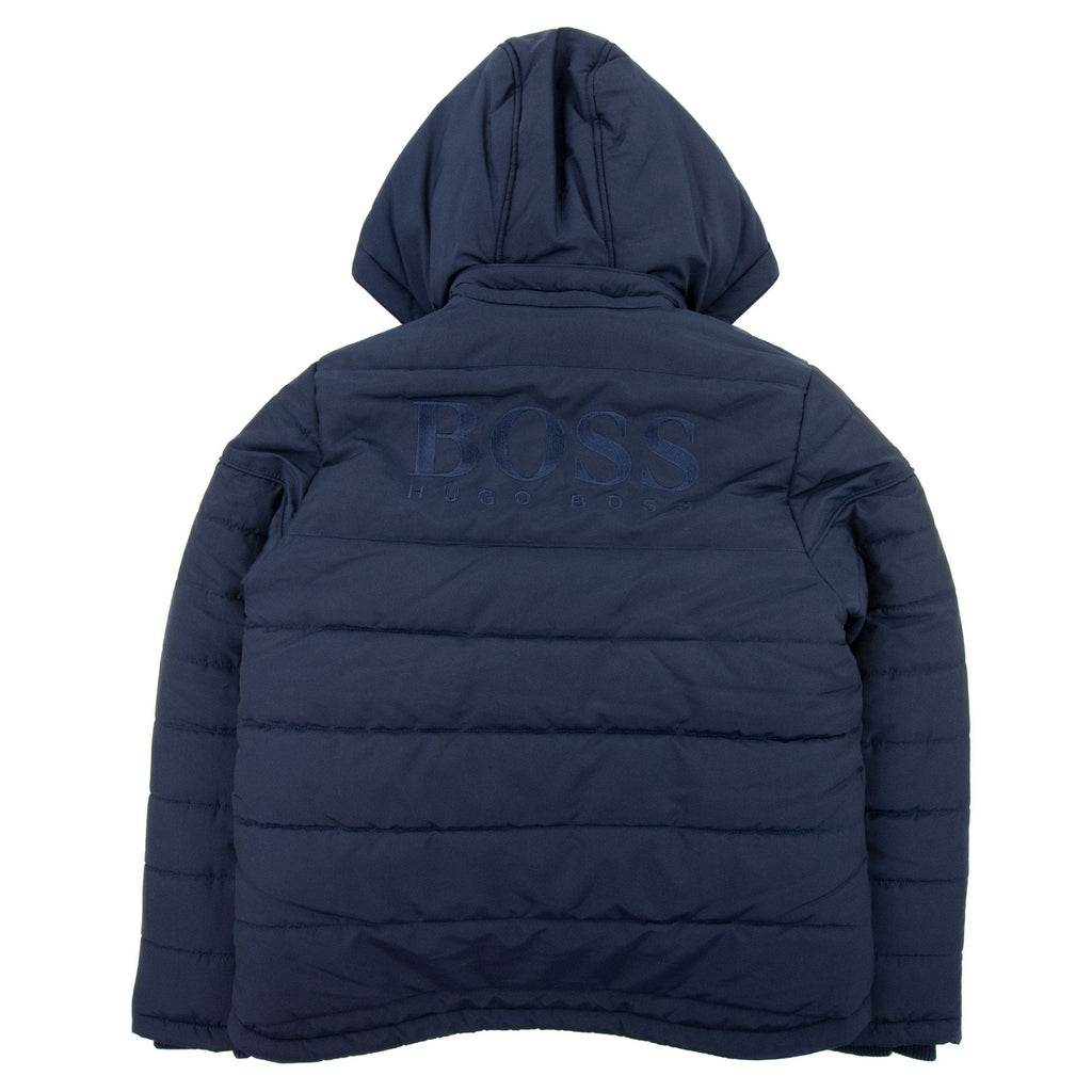Hugo Boss Kids Back Logo Puffer Down Jacket Navy