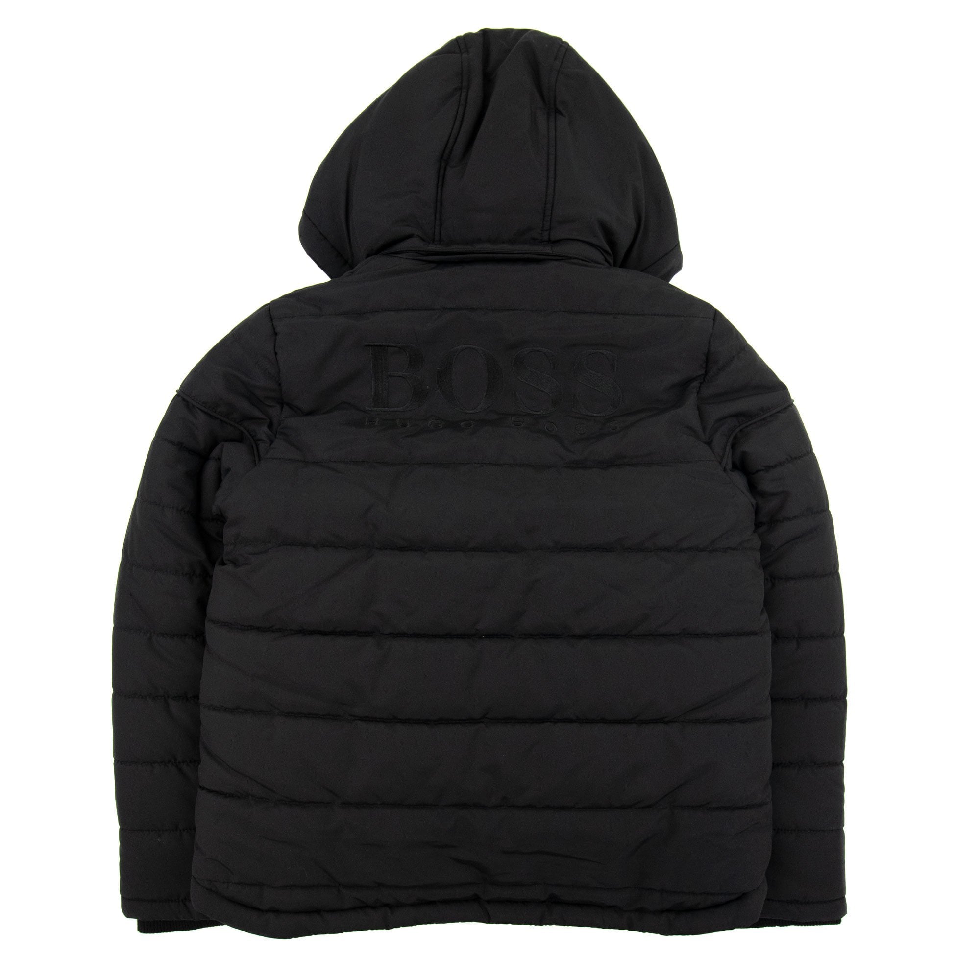 Hugo Boss Kids Back Logo Puffer Down Jacket Black