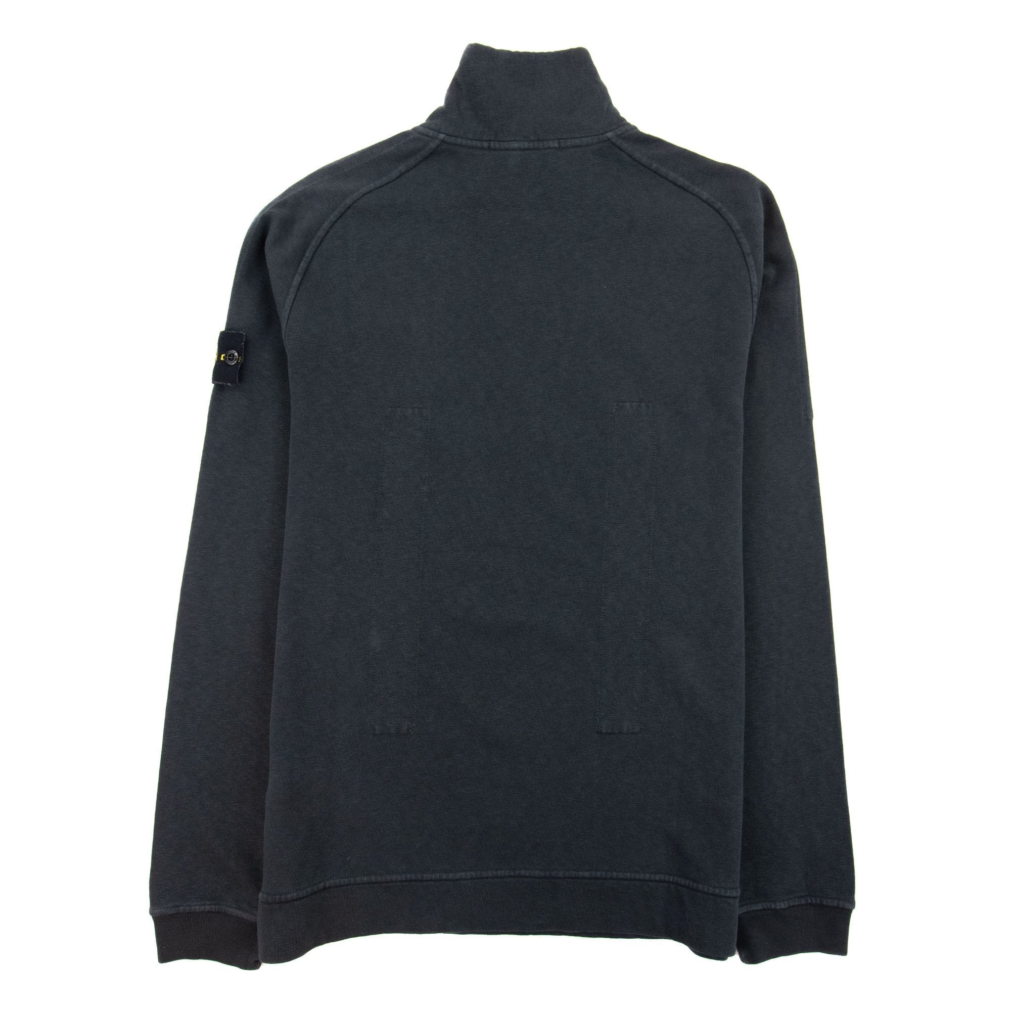 Stone Island Half Concealed Zip Dyed Sweatshirt Dark Grey