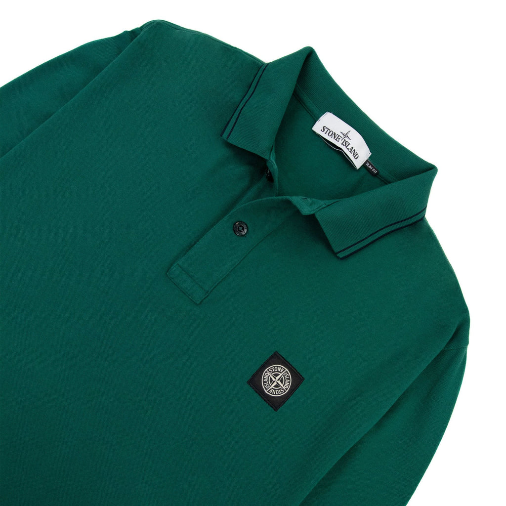 Stone Island Tip Collar Polo Green V0050
