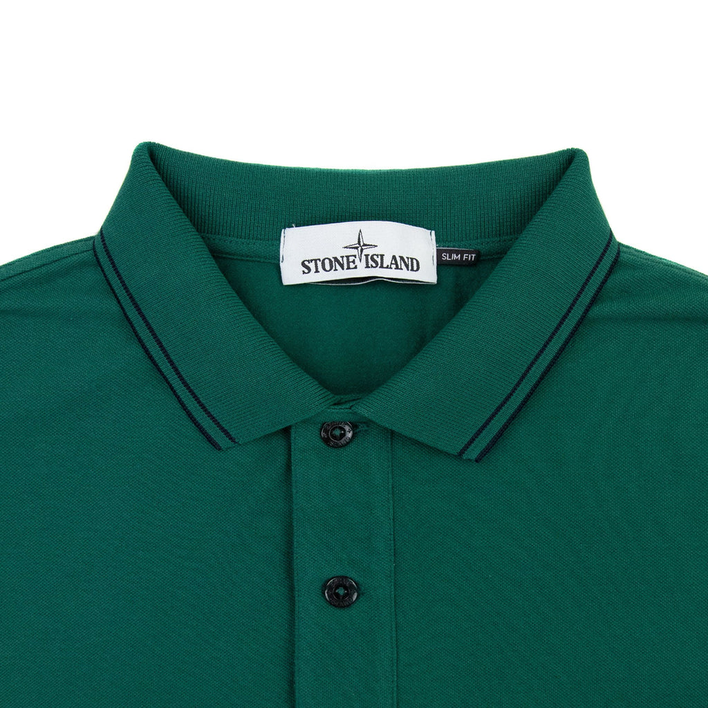 Stone Island Tip Collar Polo Green V0050