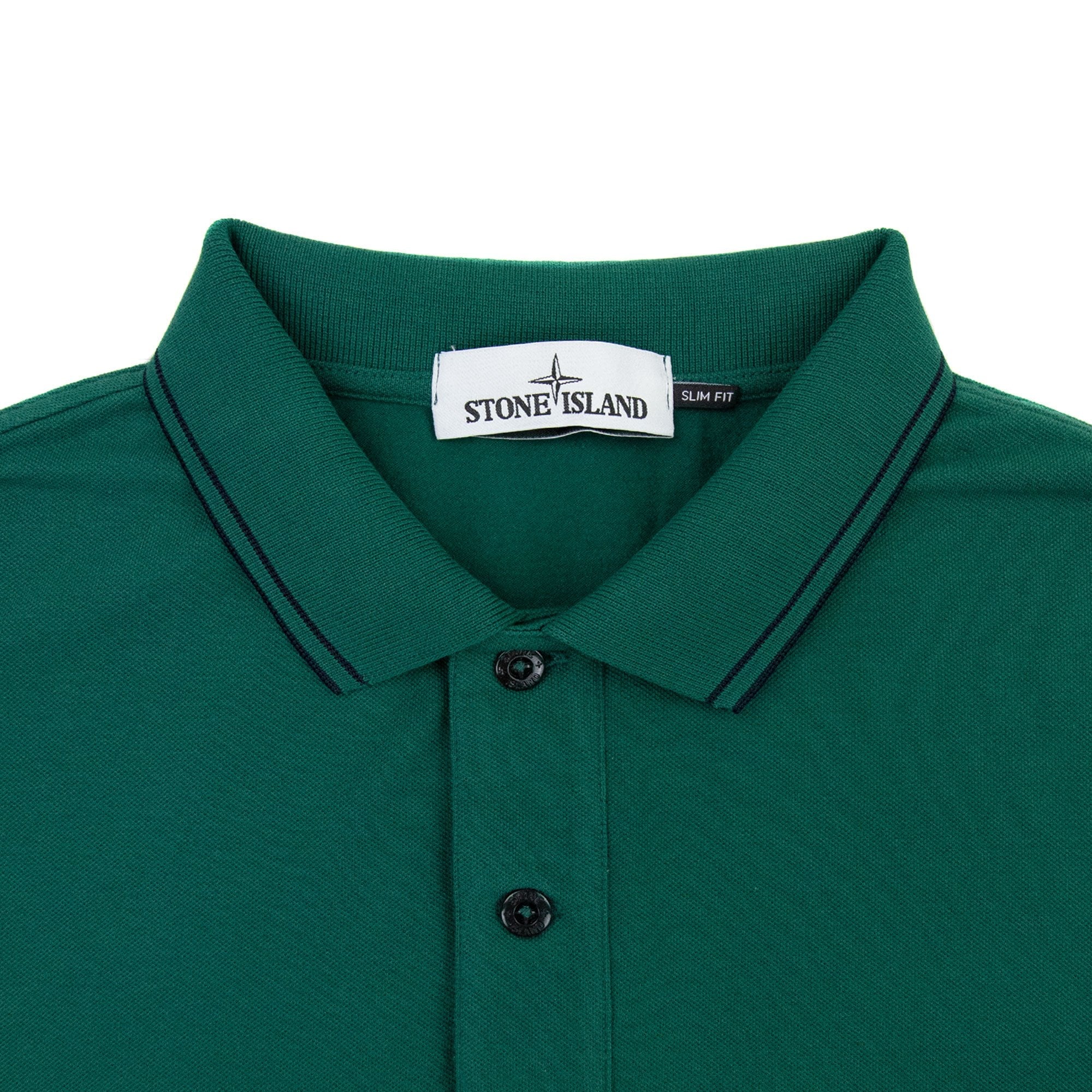 Stone Island Tip Collar Polo Green V0050