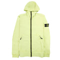 Stone Island Patch Logo Hoody Concealed Zips Lime Green V0051