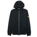 Stone Island Zip Up Hoodied Sweatshirt Black V0029