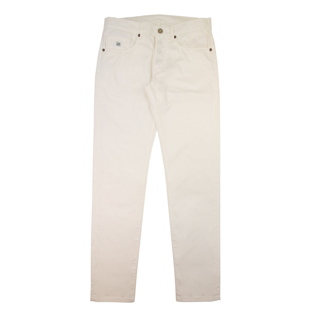 Cp Company Five Pocket Slim Fit Chinos White 112