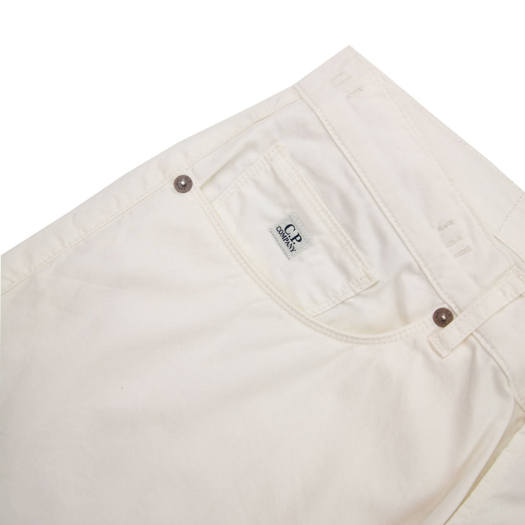 Cp Company Five Pocket Slim Fit Chinos White 112