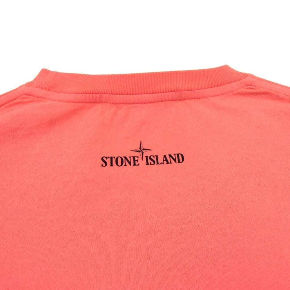 Stone Island Graphic Logo T-Shirt Pink