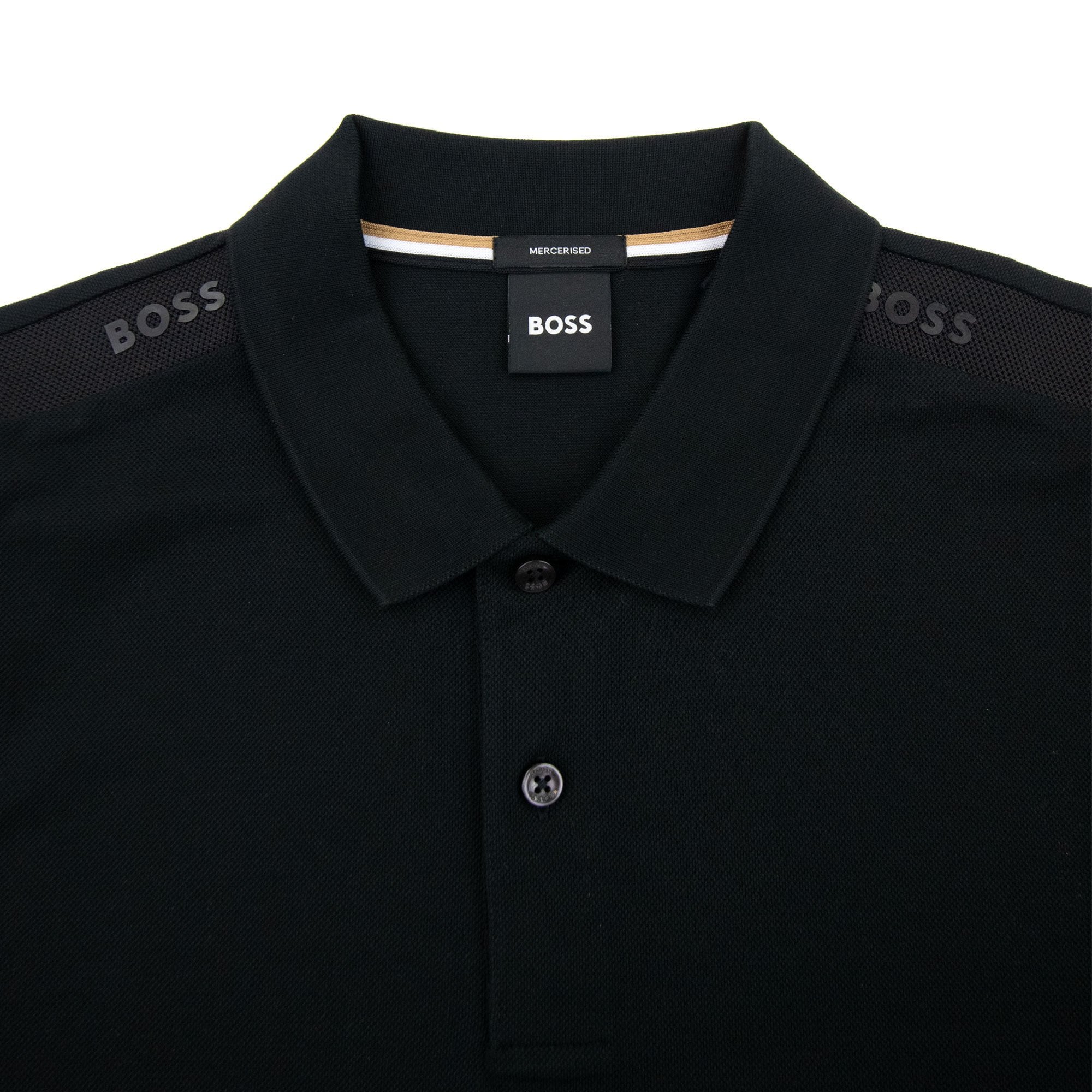 Hugo Boss Parlay 175 Logo Insert S/s Polo Black 001