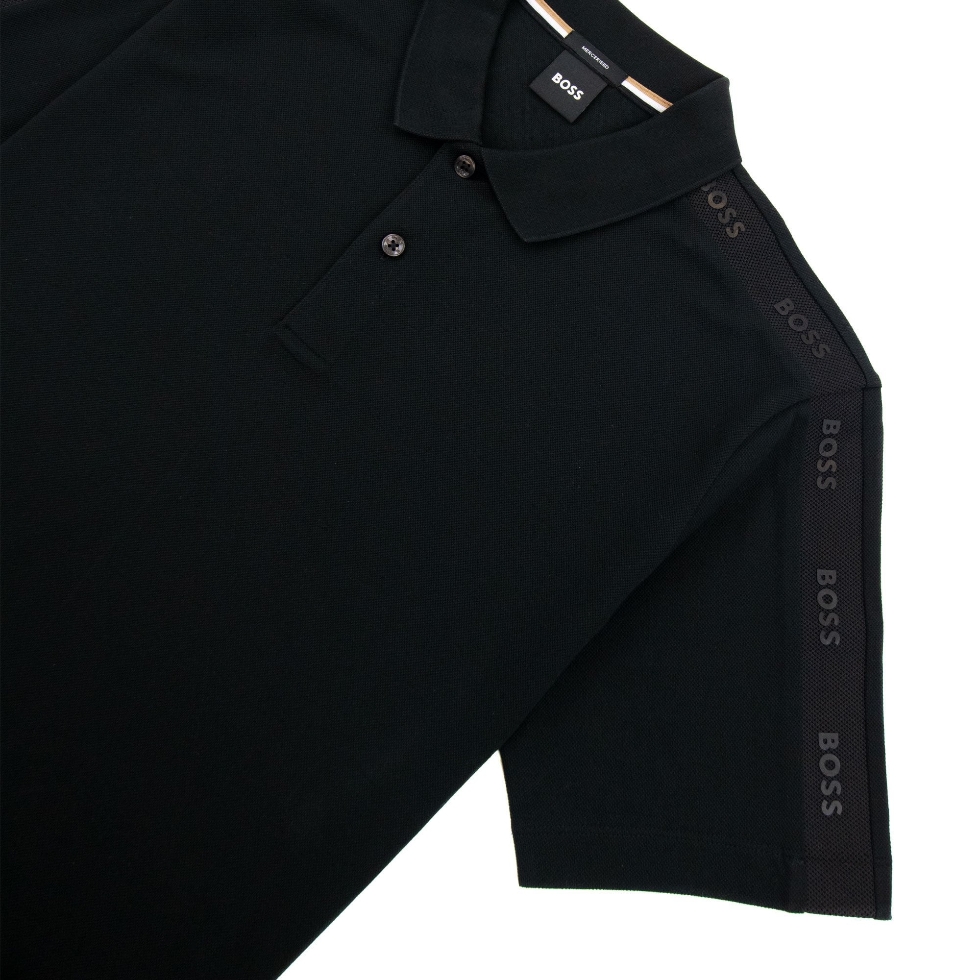Hugo Boss Parlay 175 Logo Insert S/s Polo Black 001