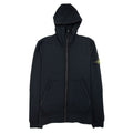 Stone Island Patch Logo Hoody Concealed Zips Black V0029