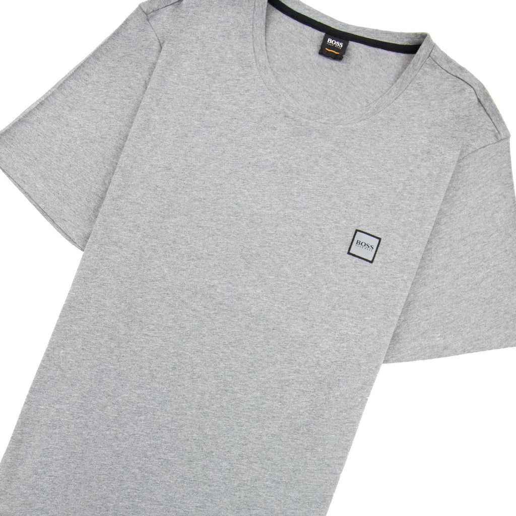 Hugo Boss Crew-neck T-shirt In Single-jersey Cotton Dark Grey