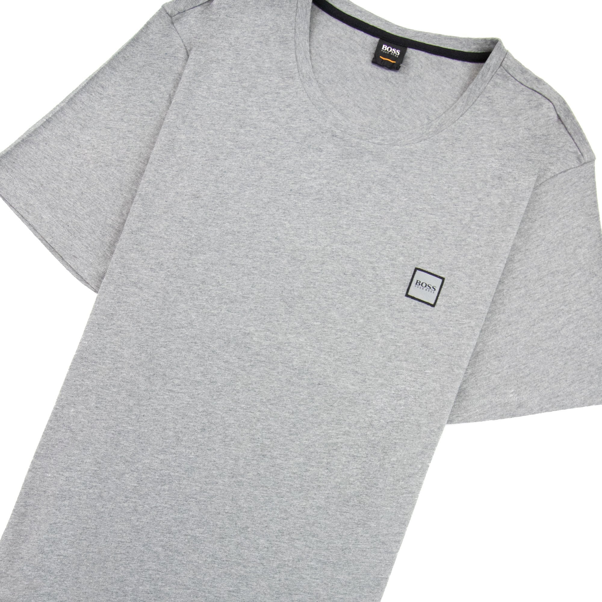 Hugo Boss Crew-neck T-shirt In Single-jersey Cotton Dark Grey