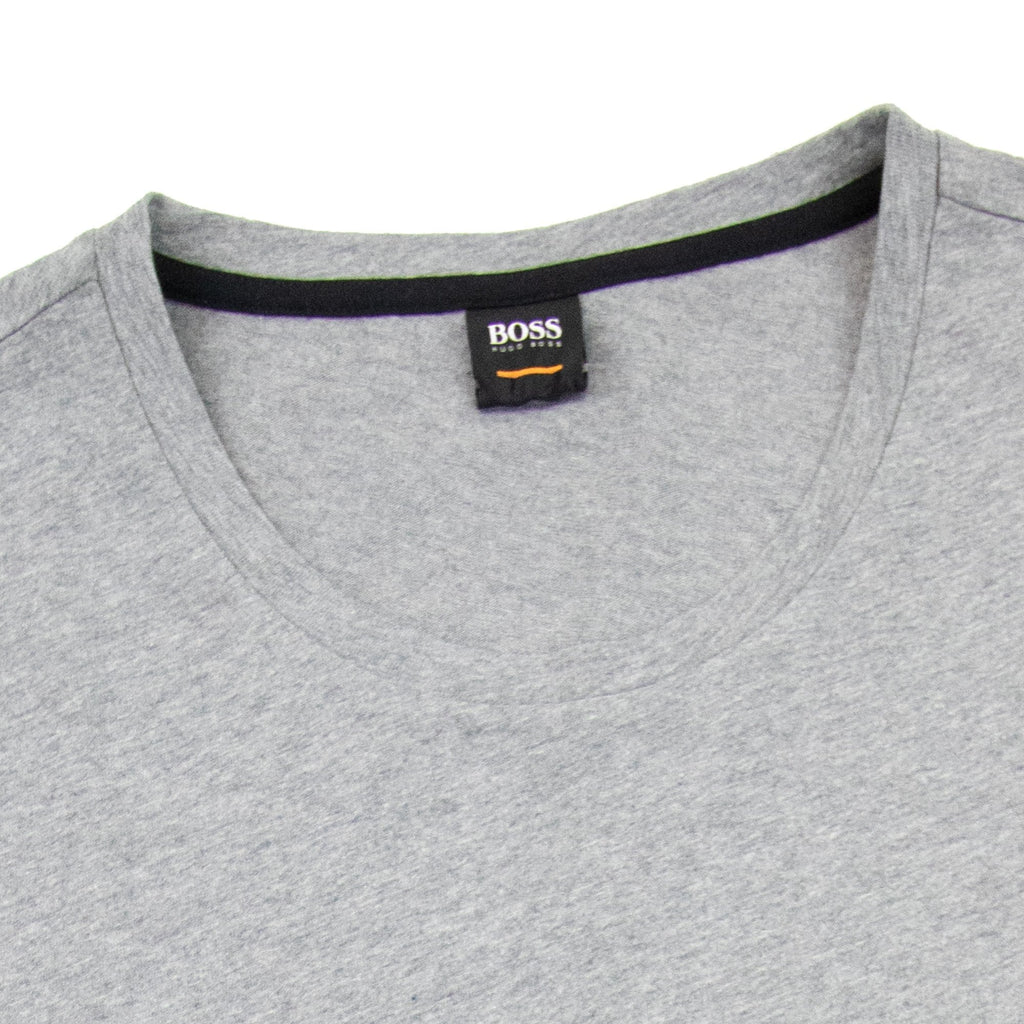 Hugo Boss Crew-neck T-shirt In Single-jersey Cotton Dark Grey