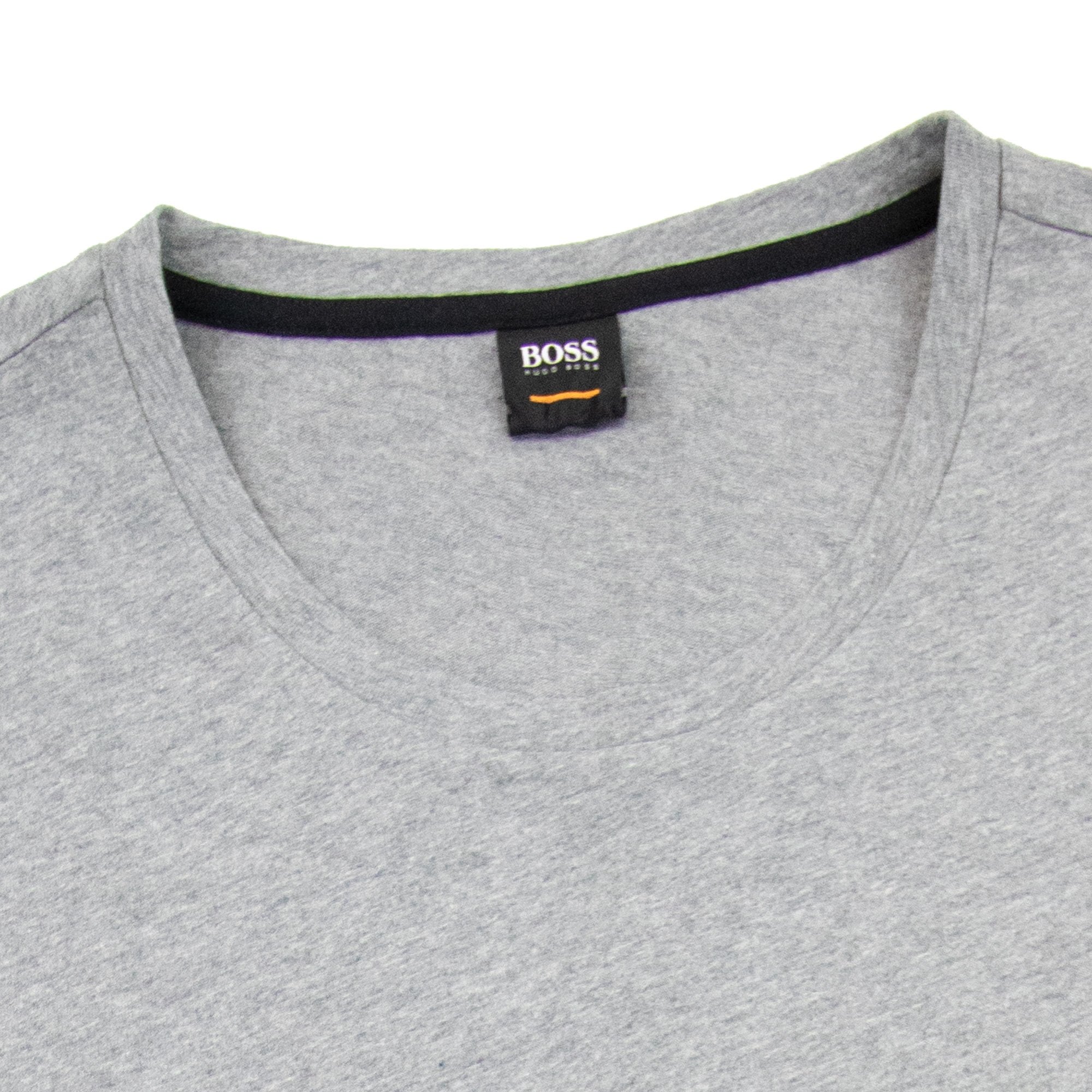 Hugo Boss Crew-neck T-shirt In Single-jersey Cotton Dark Grey
