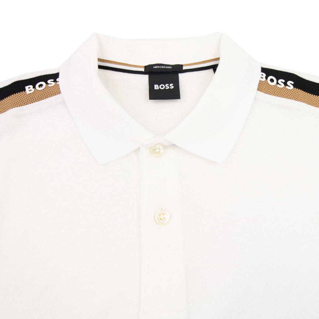 Hugo Boss Parlay 175 Logo Insert S/s Polo White 100
