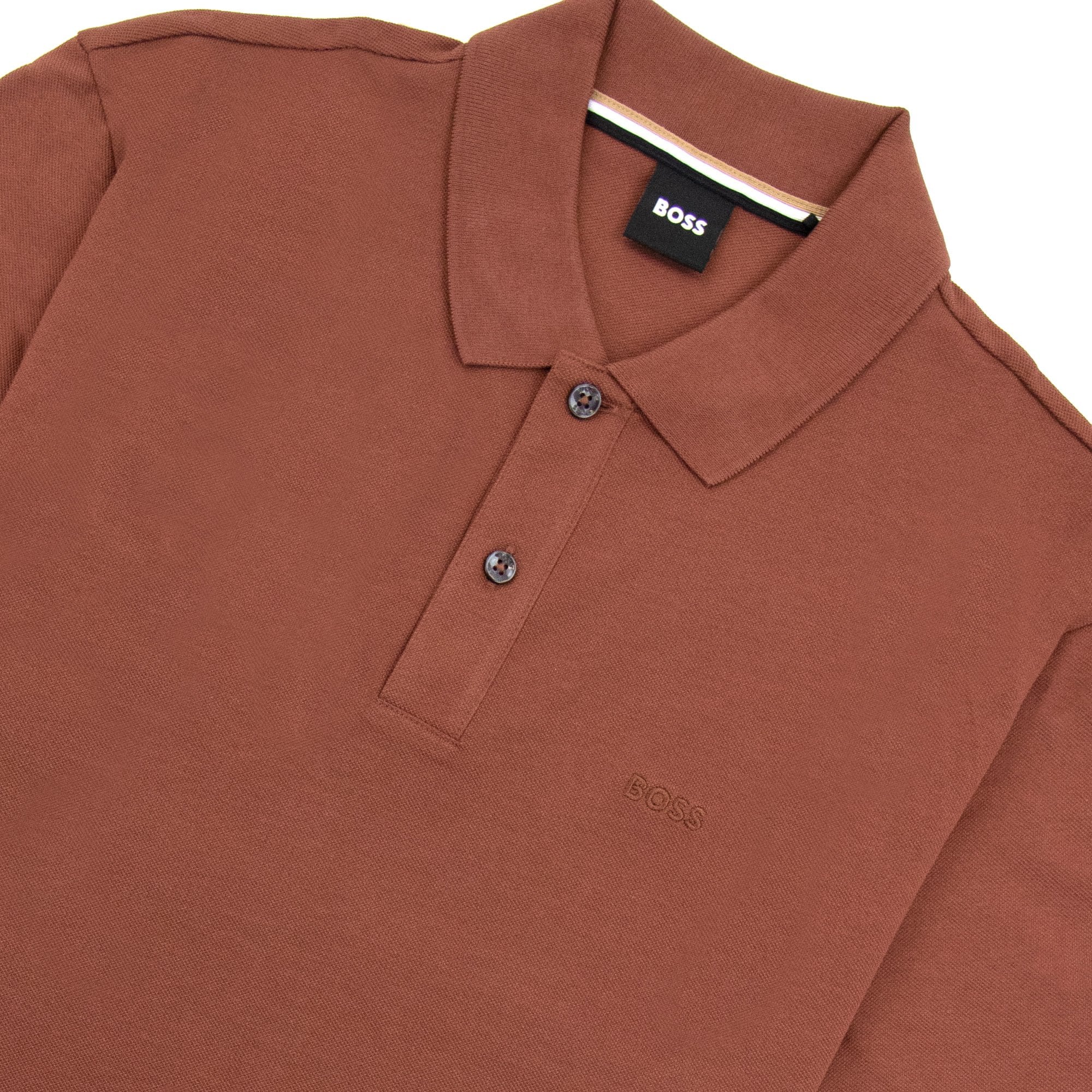 Hugo Boss Pallas Embroidered Logo S/s Polo Brown 211