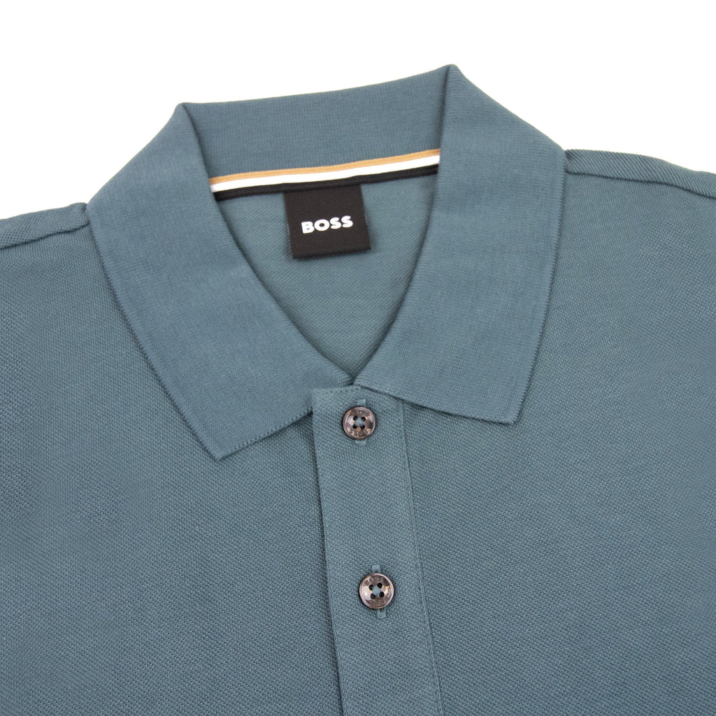 Hugo Boss Pallas Embroidered Logo S/s Polo Turquoise 445