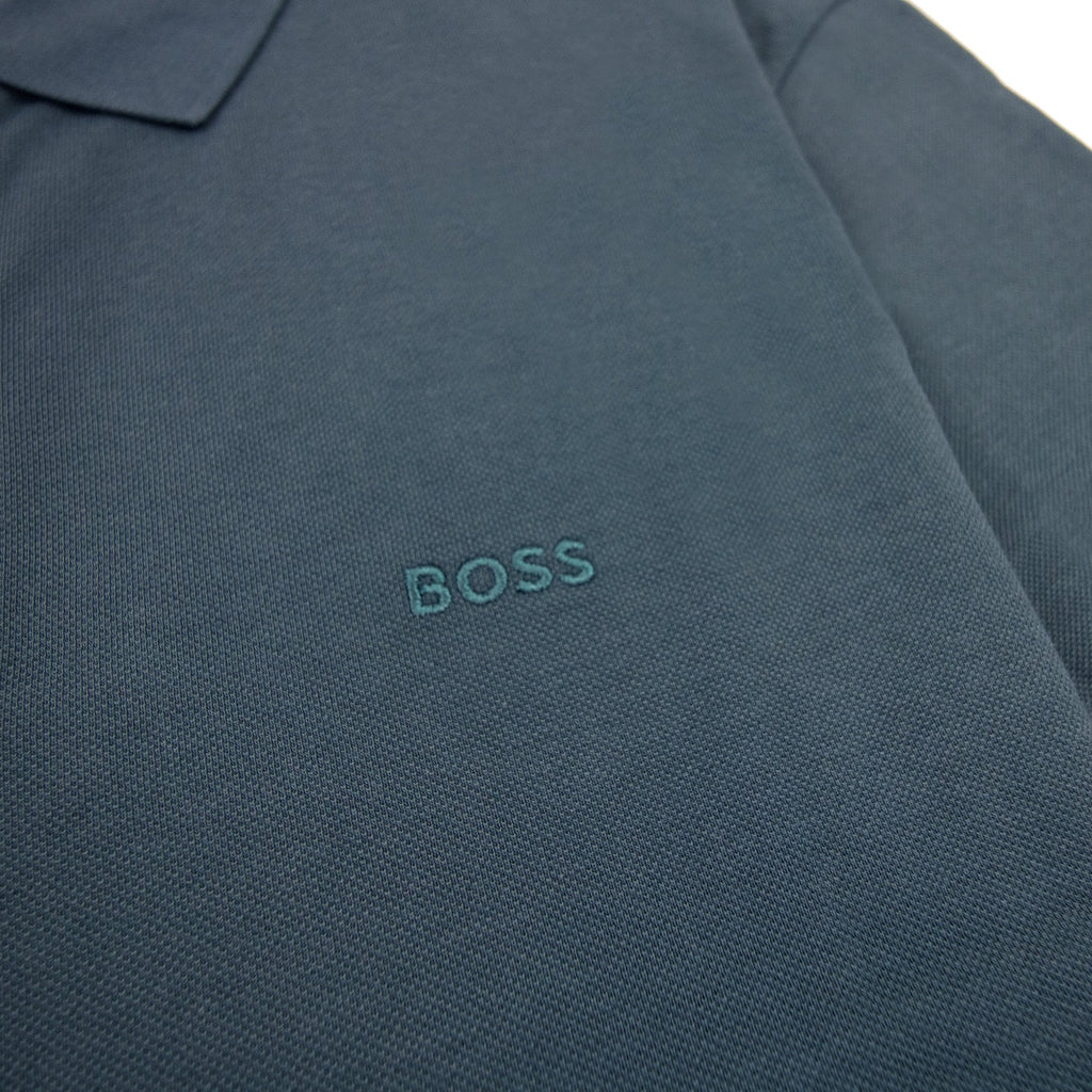 Hugo Boss Pallas Embroidered Logo S/s Polo Turquoise 445