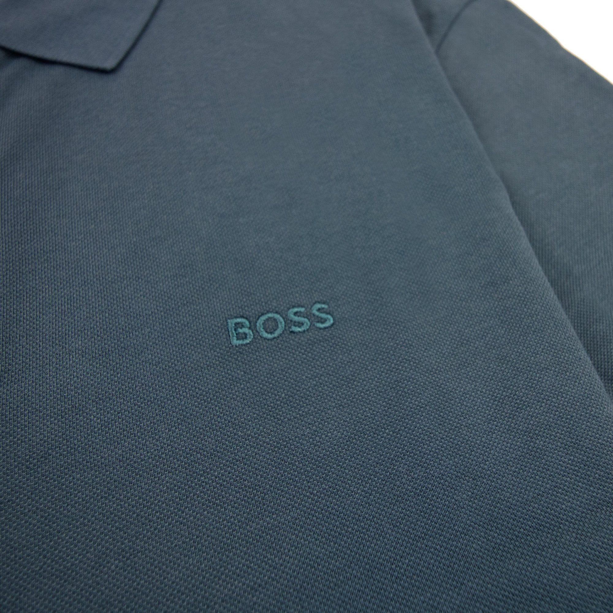 Hugo Boss Pallas Embroidered Logo S/s Polo Turquoise 445