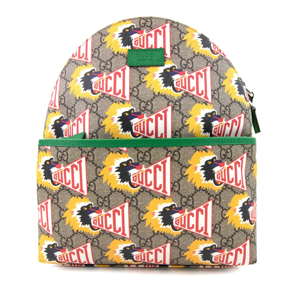 Gucci Junior Tiger Print Logo Backpack Multi
