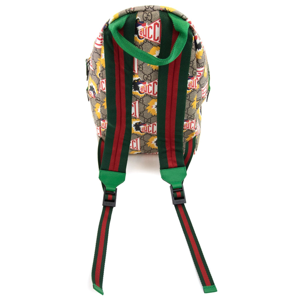 Gucci Junior Tiger Print Logo Backpack Multi
