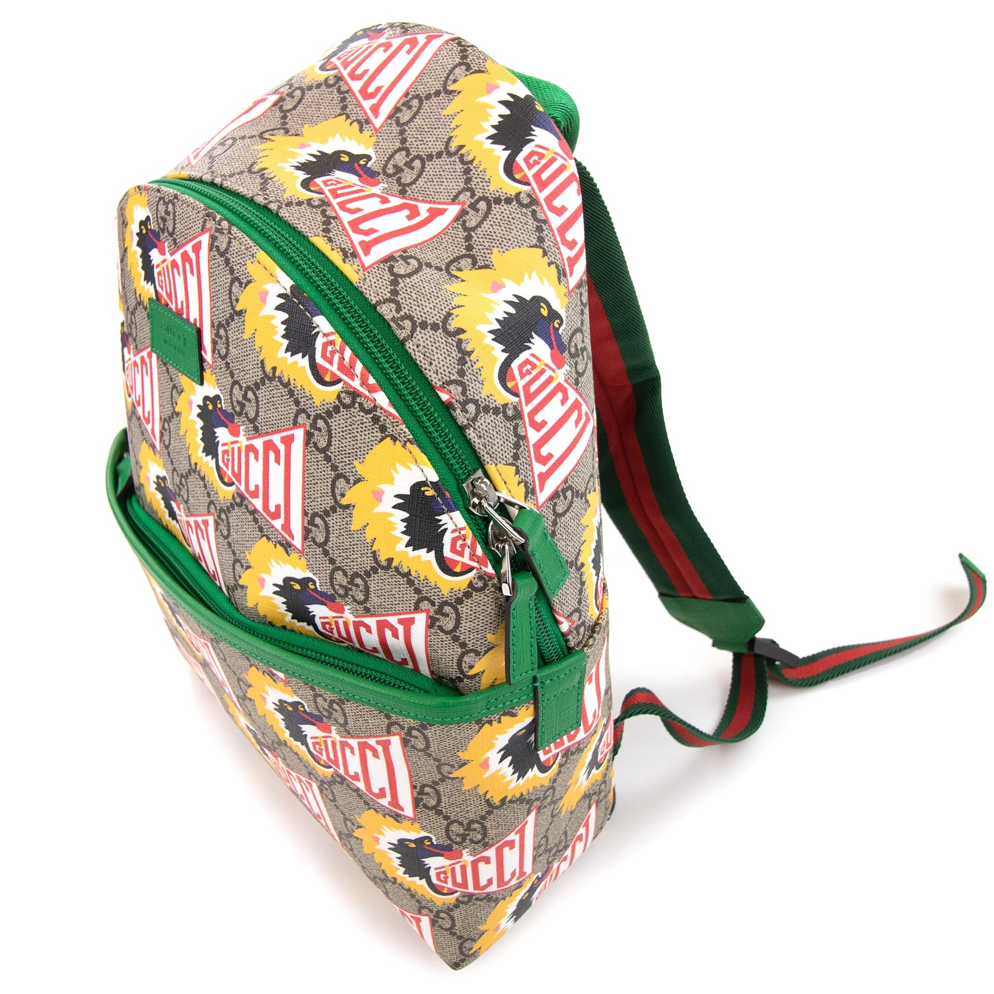 Gucci Junior Tiger Print Logo Backpack Multi