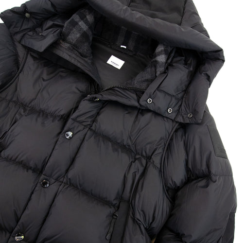 Burberry Detachable Sleeve Hooded Puffer Jacket Black