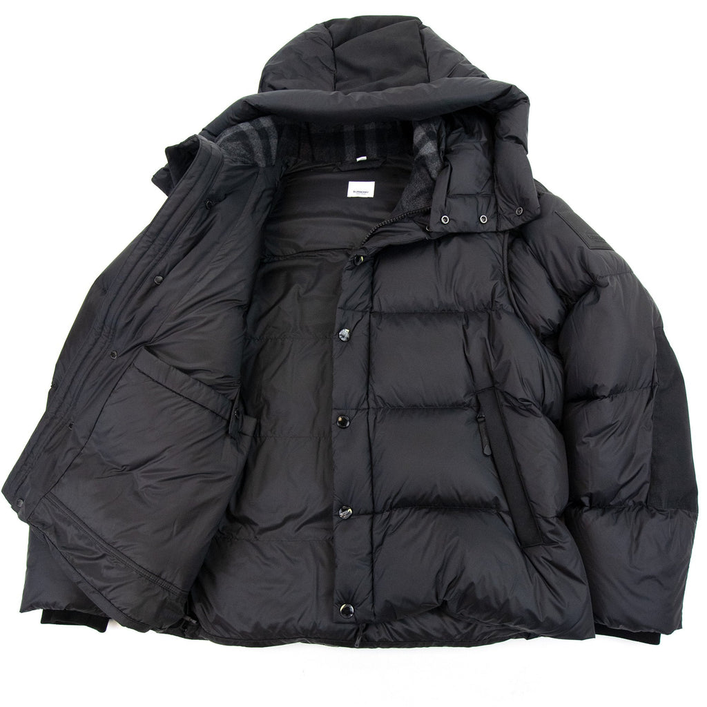 Burberry Detachable Sleeve Hooded Puffer Jacket Black