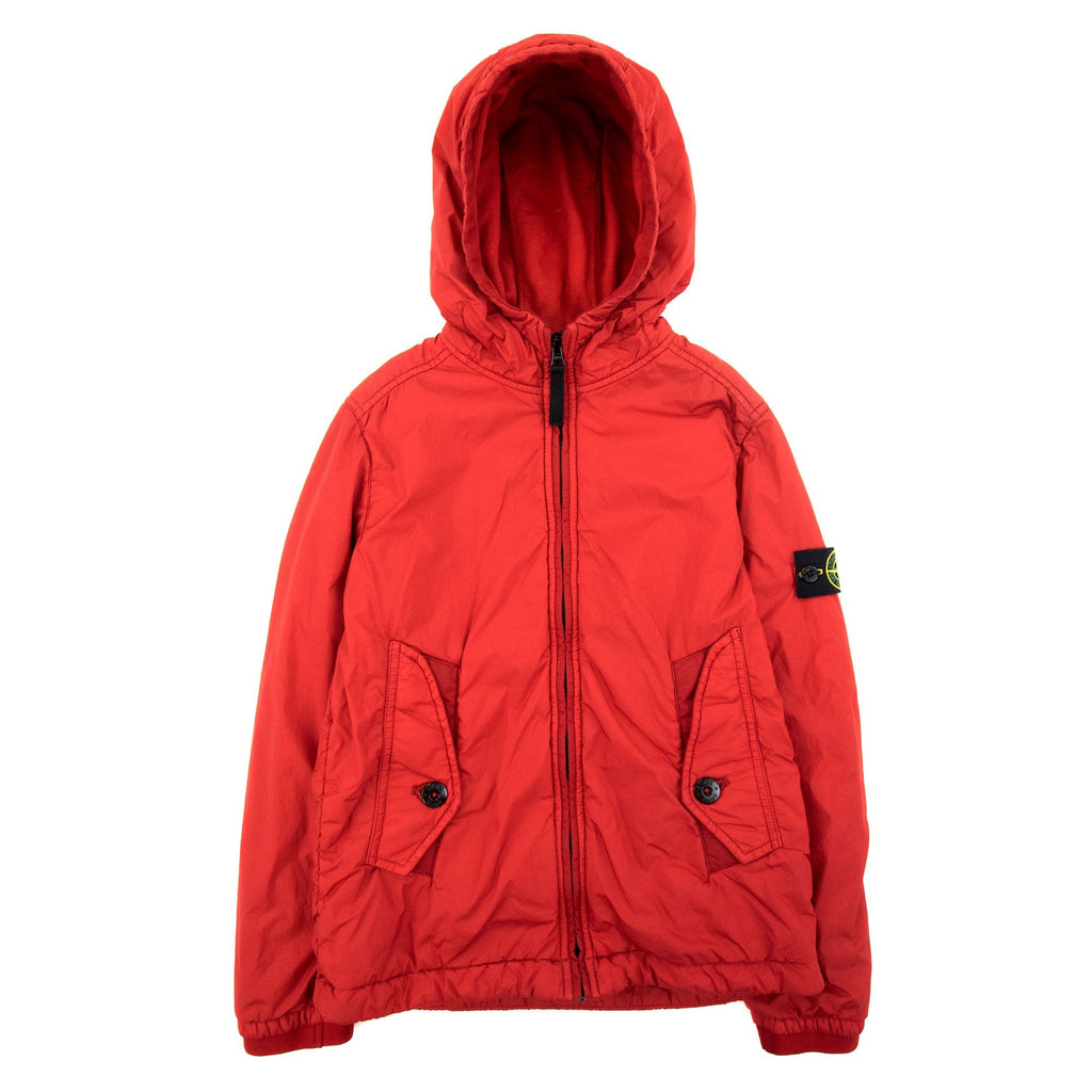 Stone Island Junior 40733 Garment Dyed Crinkle Reps Ny Jacket Red V0010