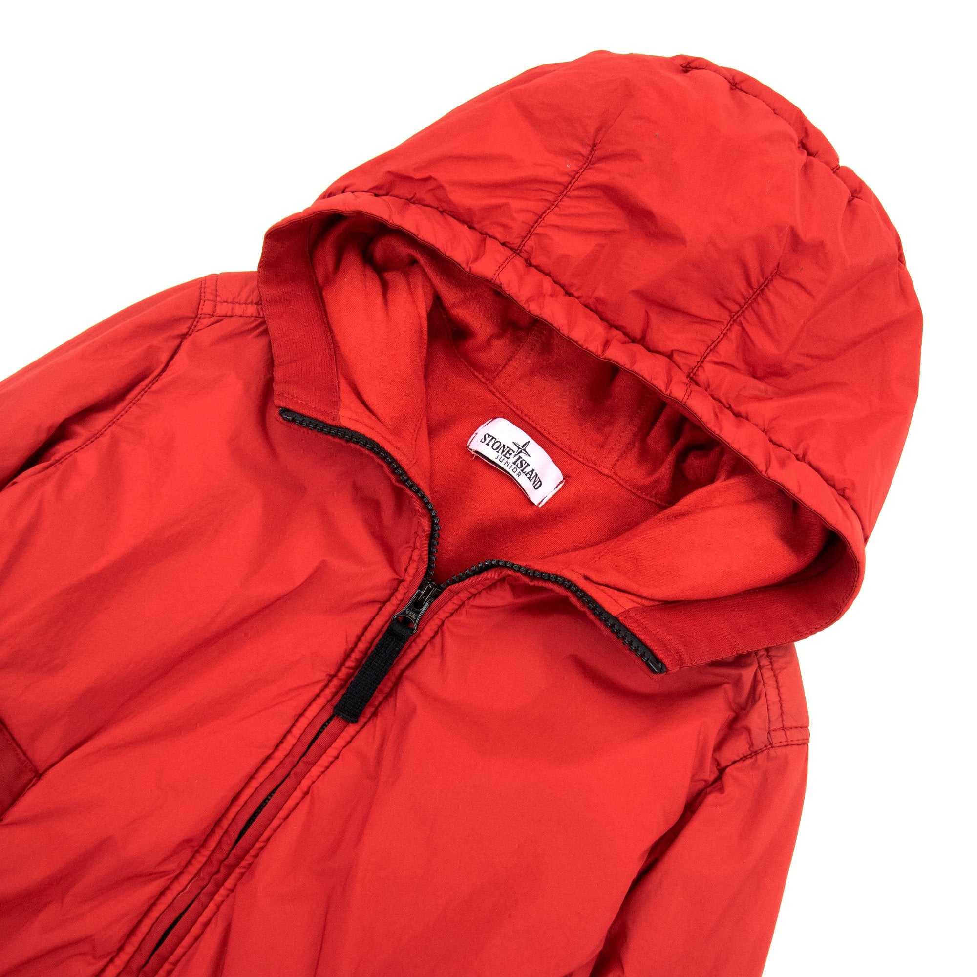 Stone Island Junior 40733 Garment Dyed Crinkle Reps Ny Jacket Red V0010