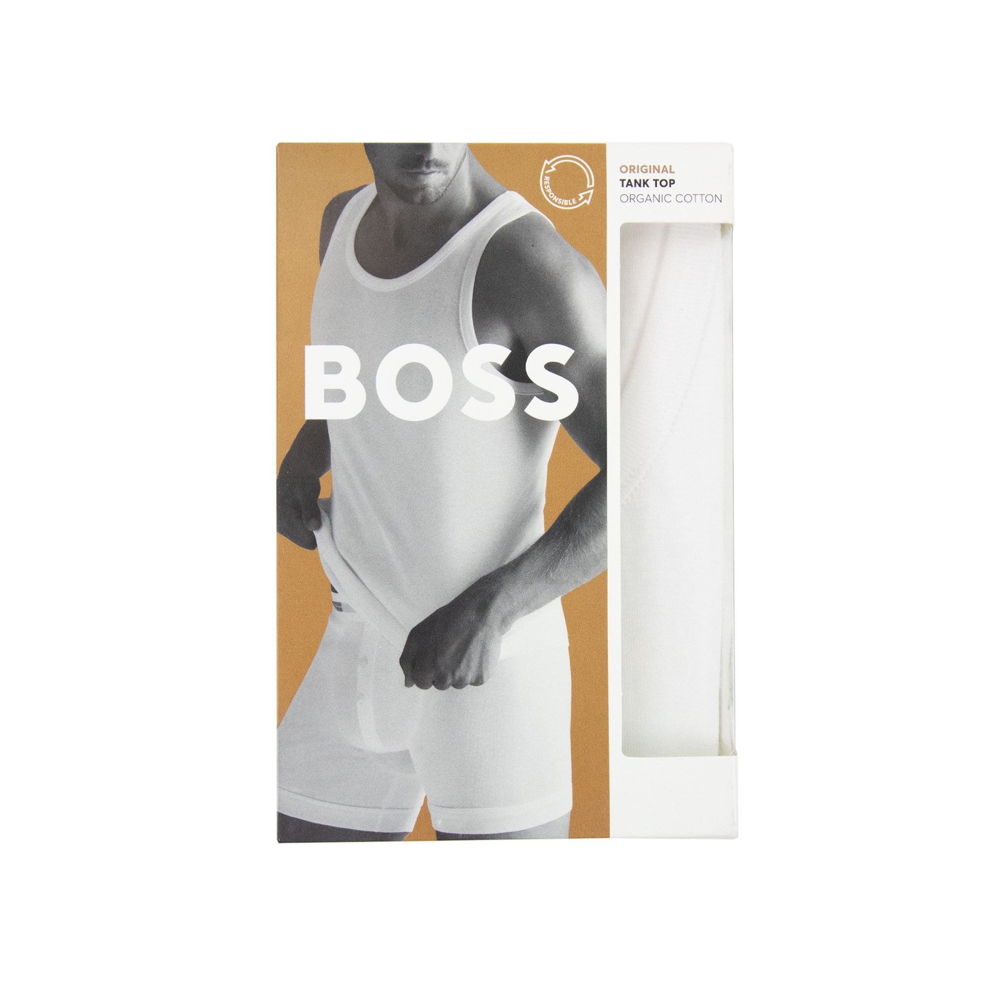 Hugo Boss Tonal Logo Tank Top White