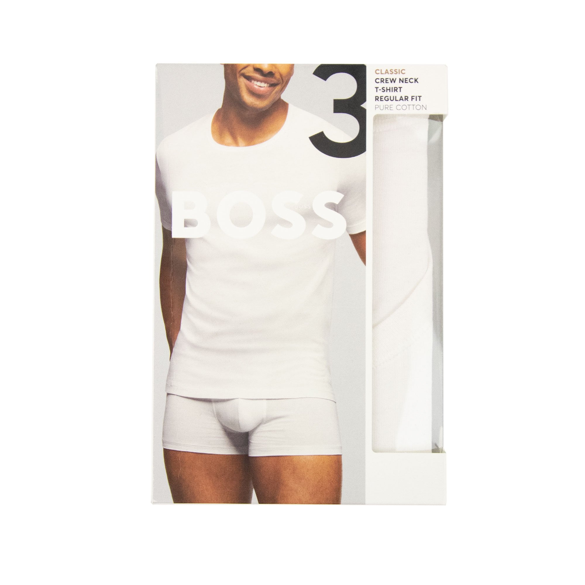 Hugo Boss 3pack Embroidered Logo T Shirt Blk Grey White