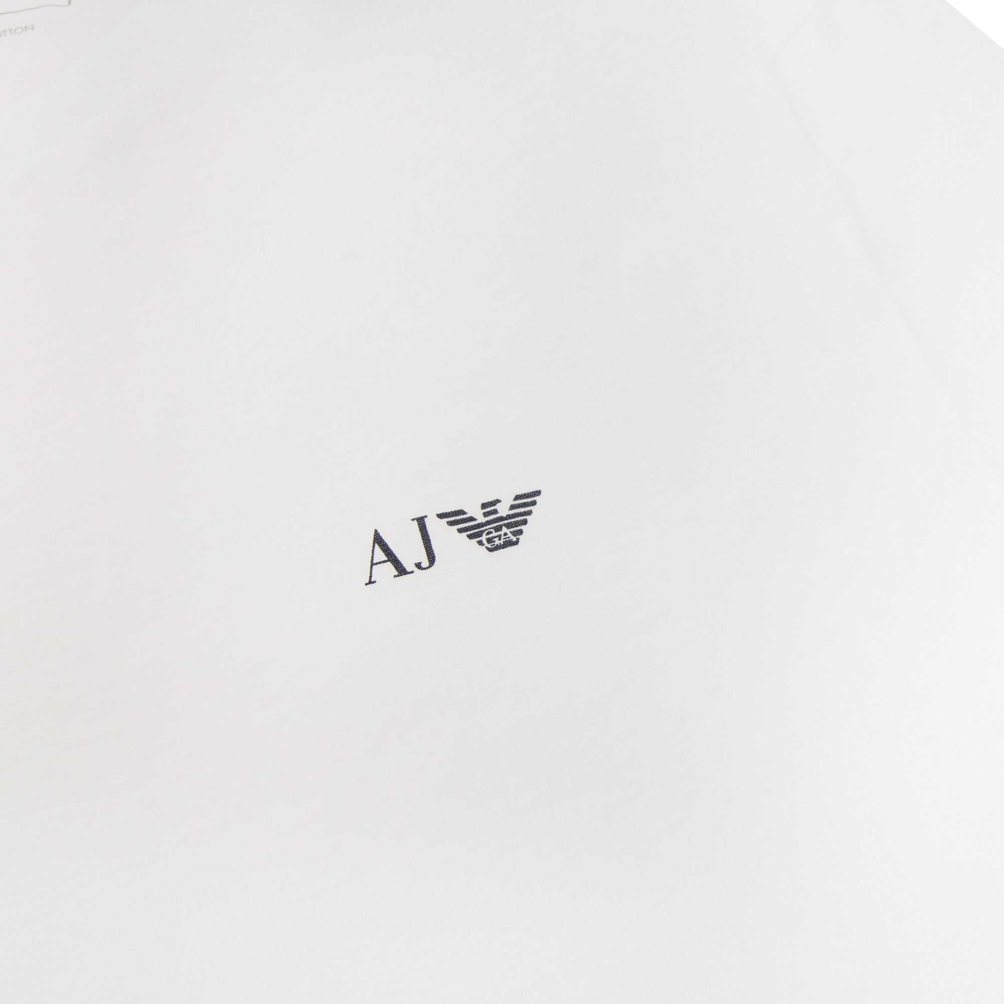 Armani Jeans Aj Chest Logo V-neck Tee White