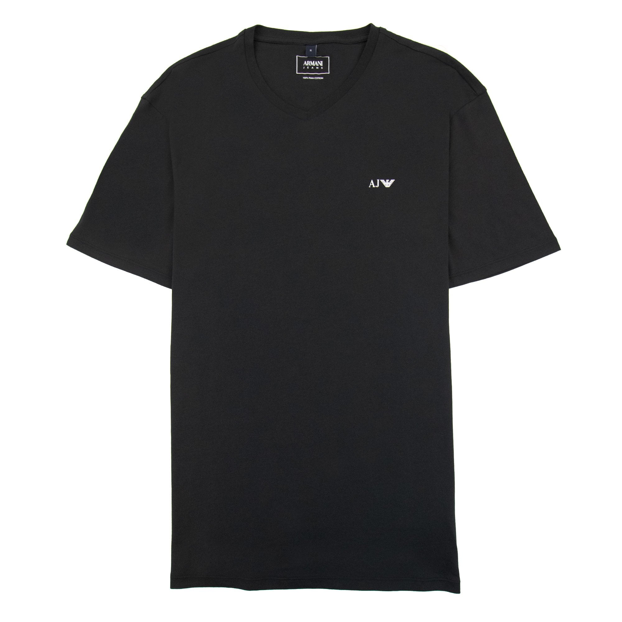 Armani Jeans Aj Chest Logo V-neck Tee Black