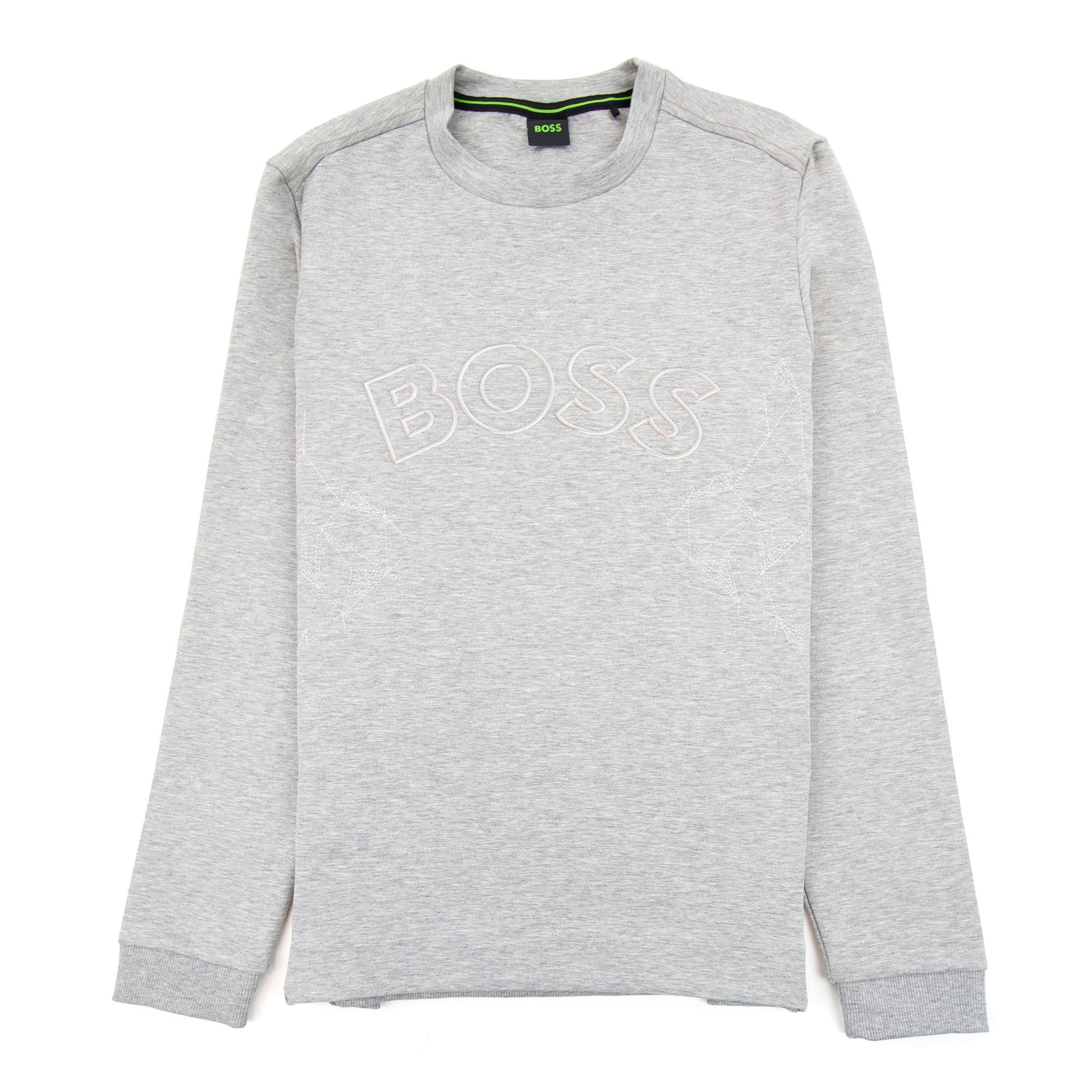 Hugo Boss Salbo Iconic Curved Logo Sweatshirt Grey 059