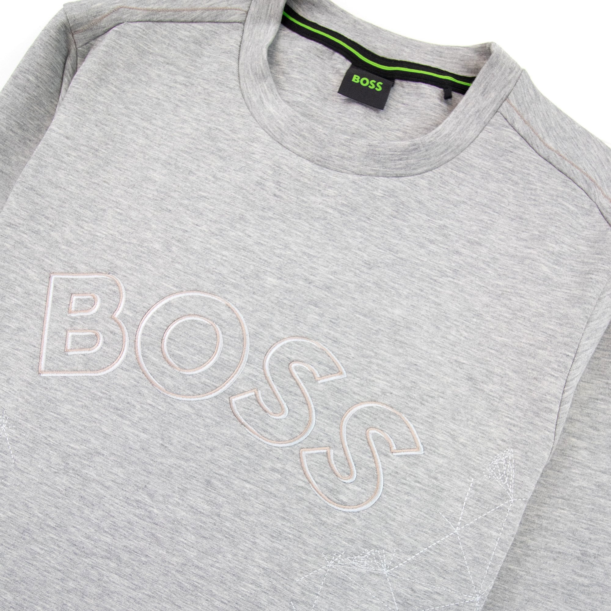 Hugo Boss Salbo Iconic Curved Logo Sweatshirt Grey 059