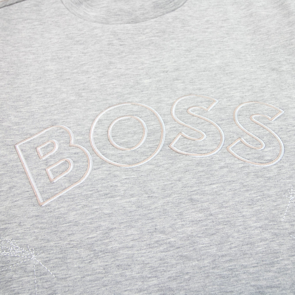 Hugo Boss Salbo Iconic Curved Logo Sweatshirt Grey 059