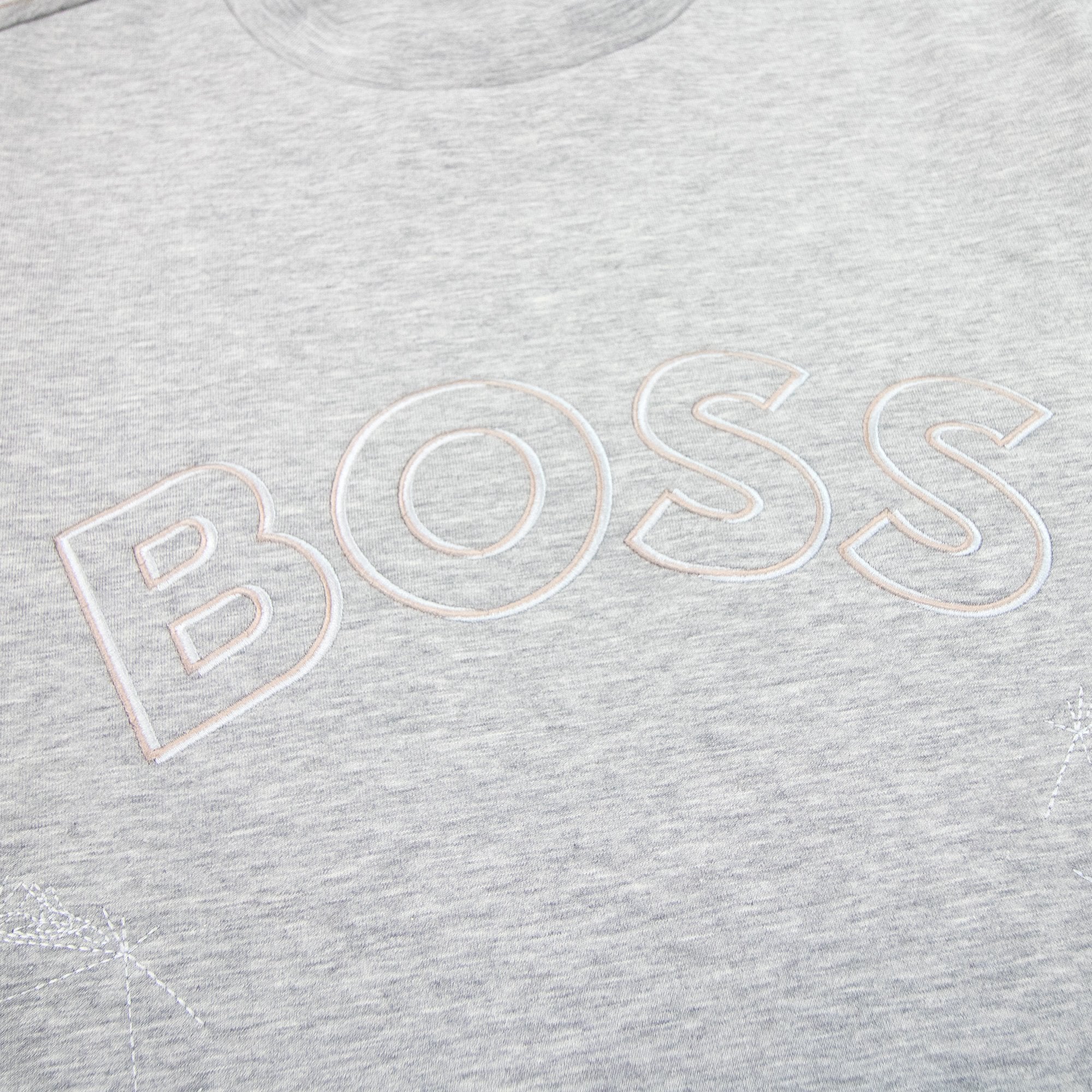 Hugo Boss Salbo Iconic Curved Logo Sweatshirt Grey 059