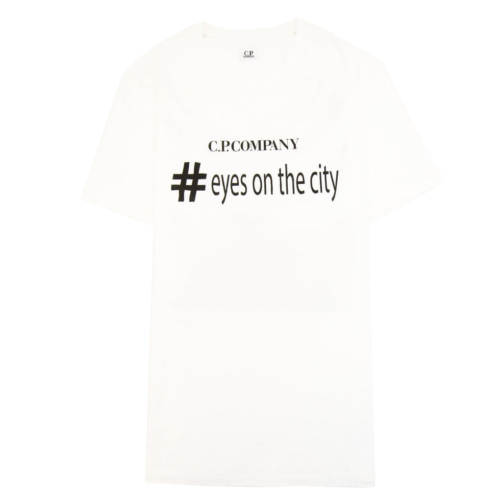 Cp Company Logo Eyes On The City T Shirt White 112