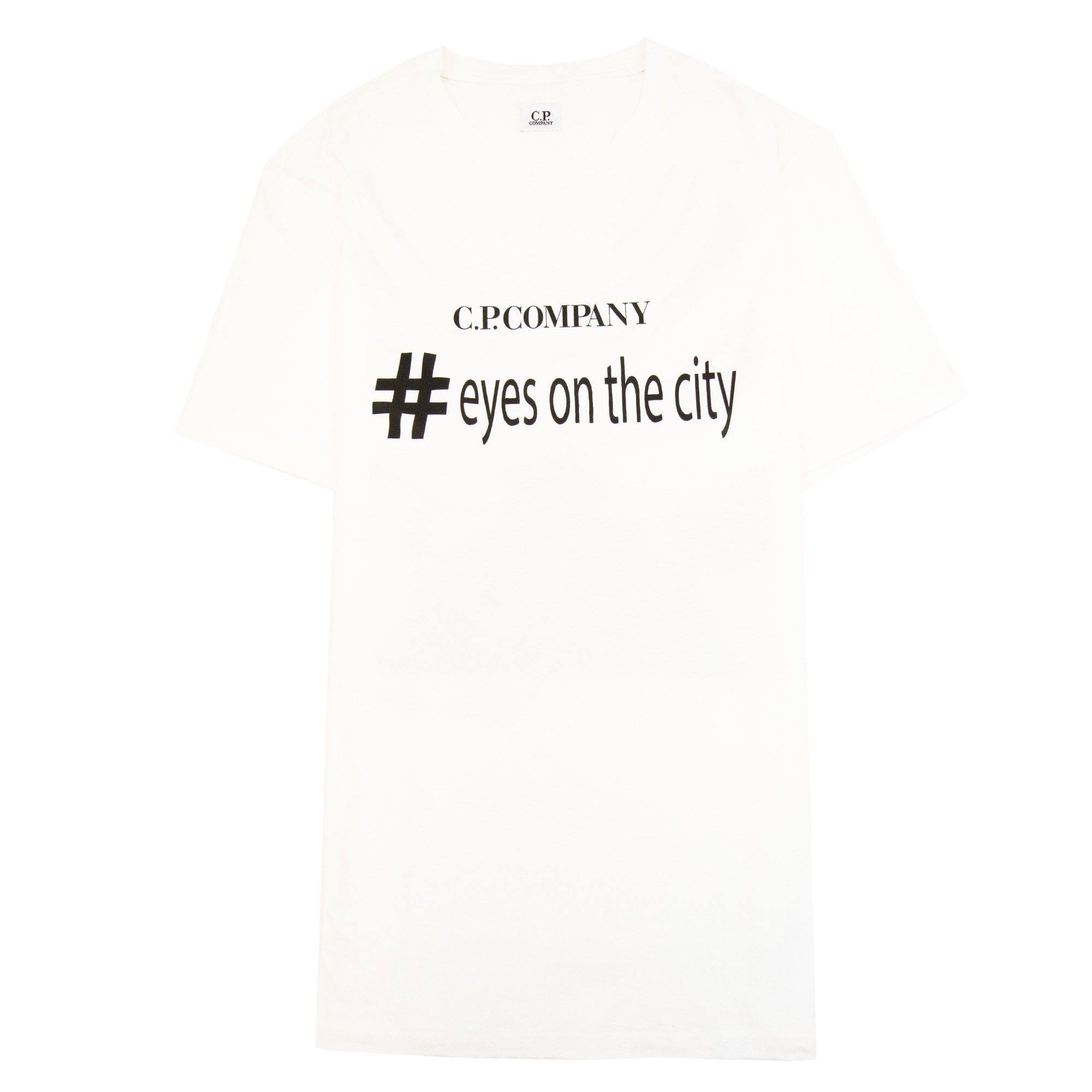 Cp Company Logo Eyes On The City T Shirt White 112