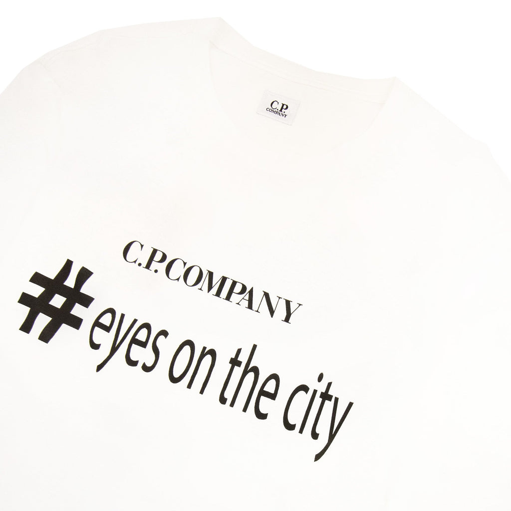 Cp Company Logo Eyes On The City T Shirt White 112