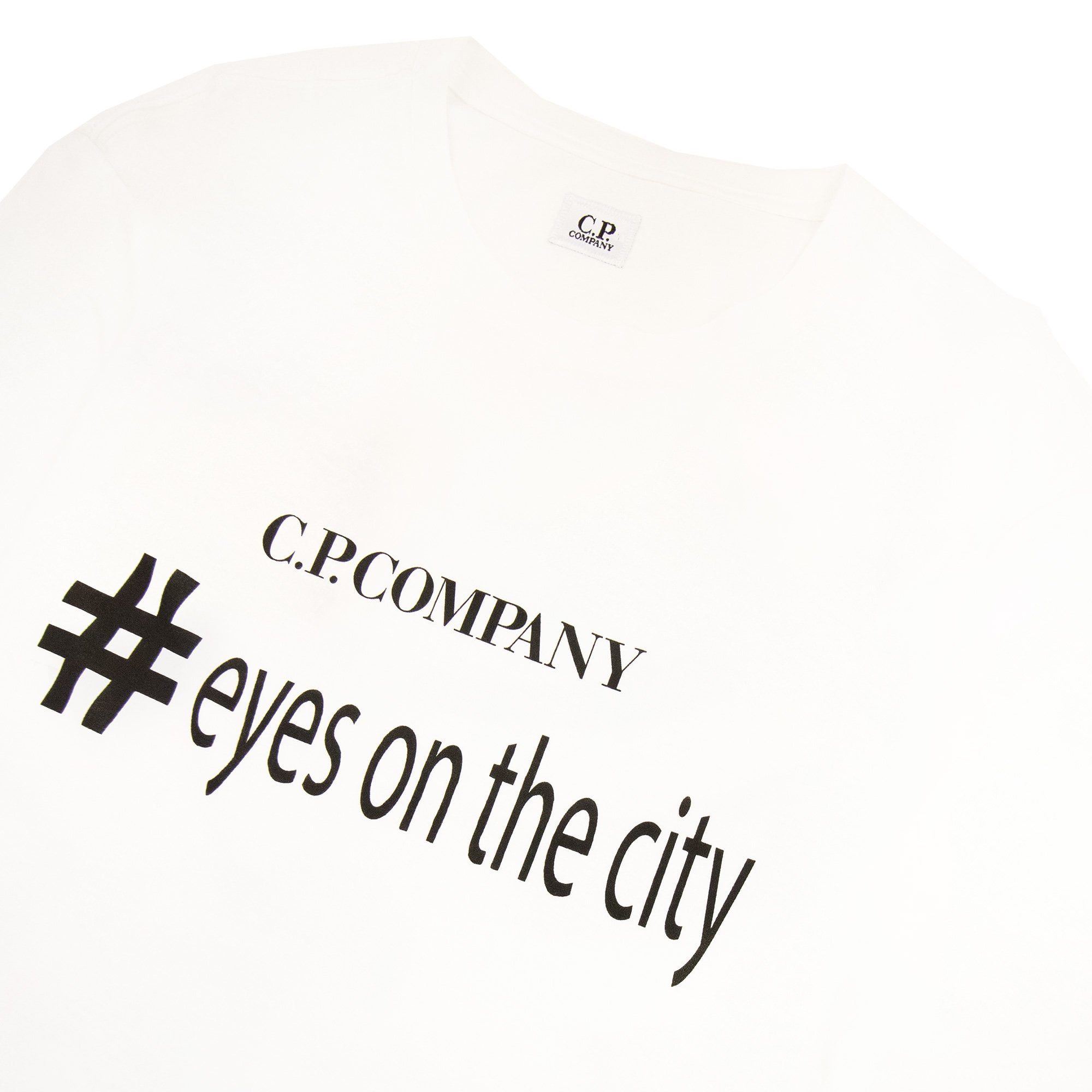 Cp Company Logo Eyes On The City T Shirt White 112