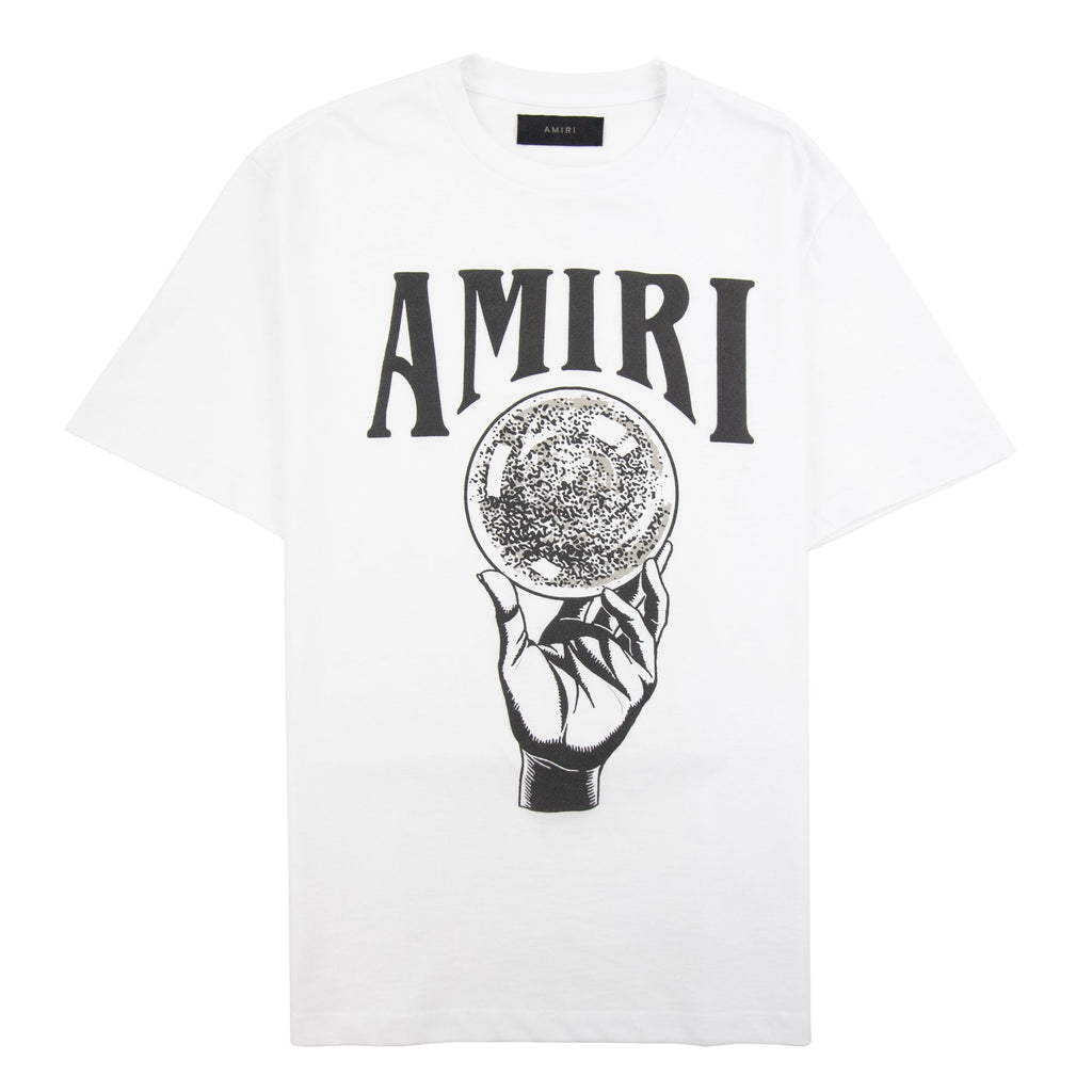 Amiri Crystal Ball Logo T Shirt White