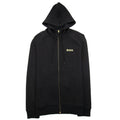 Hugo Boss Saggy 1 Embroidered Logo Zip Up Hoodie Black 001