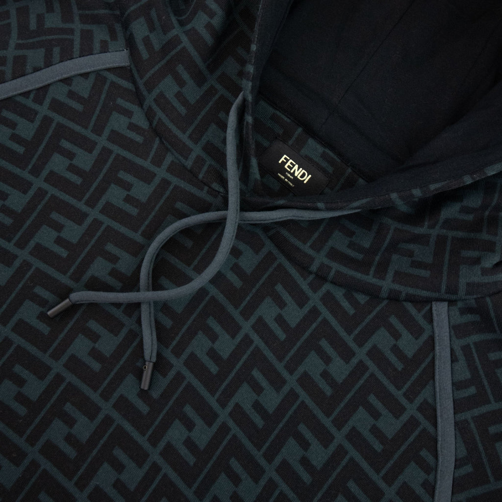 Fendi Ff Logo Hoodied Sweatshirt Black