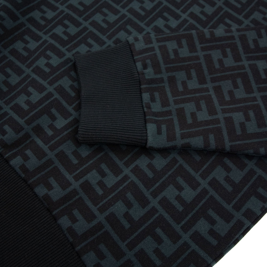 Fendi Ff Logo Hoodied Sweatshirt Black